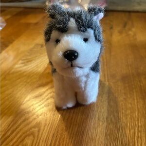 American girl Husky Dog with magnetic toy